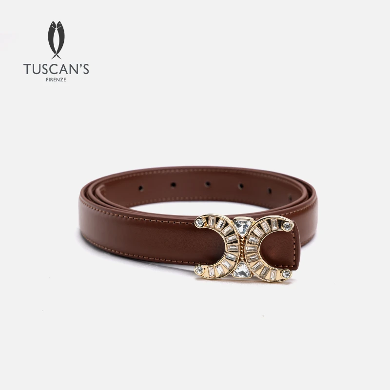 TUSCAN'S CREATIONS女皮带配连衣裙子西裤牛仔裤真皮腰带时代双鱼
