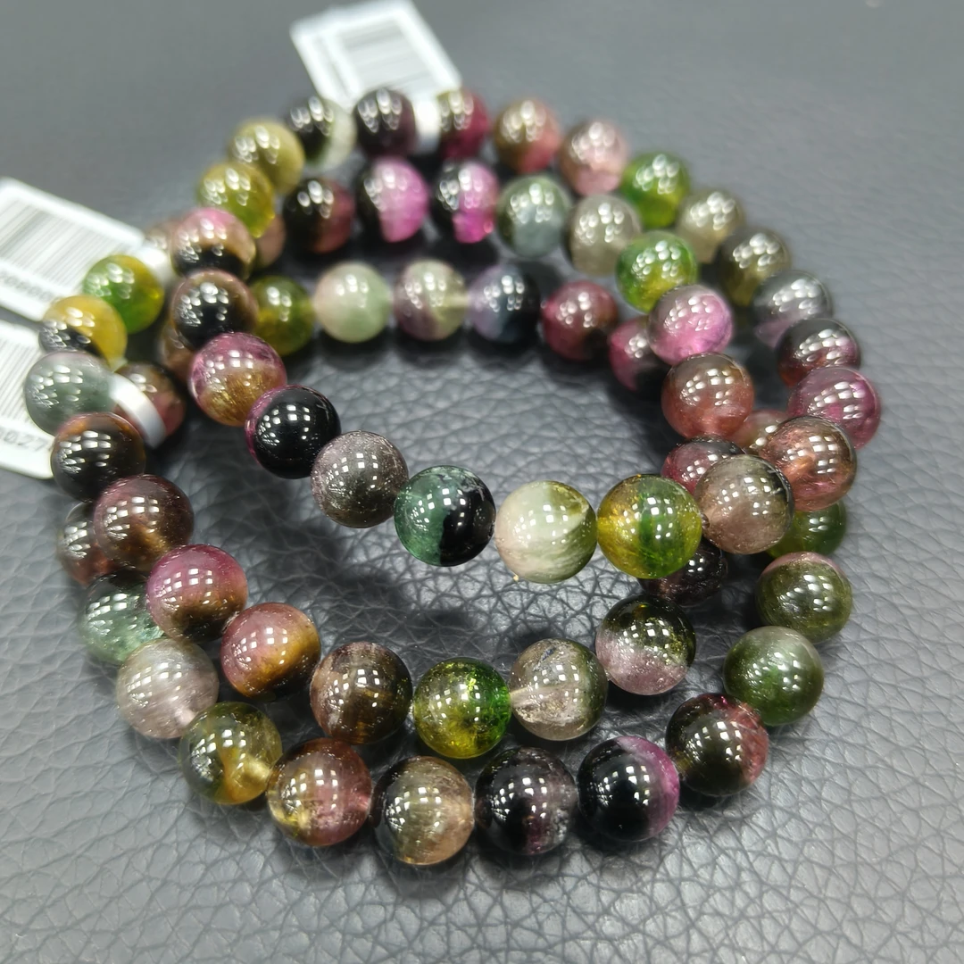 【书记甄选】天然西瓜碧玺单圈手链 约8mm 多样式发一件 XL3419