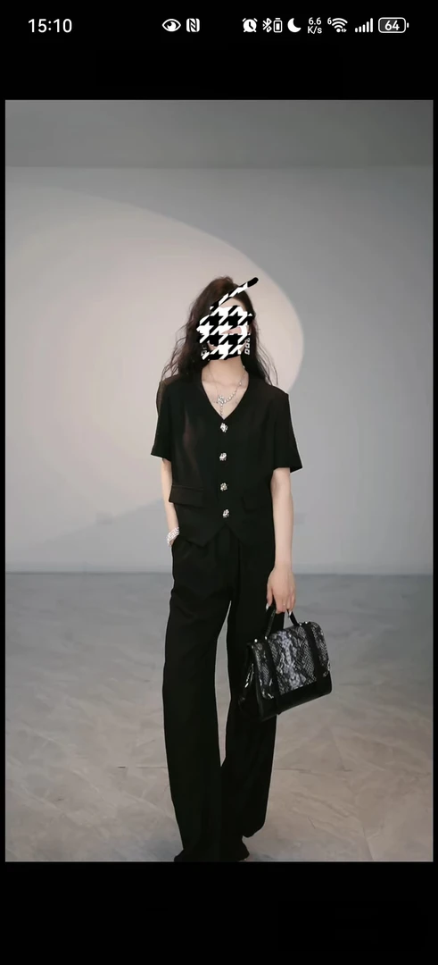 3797扣子休闲套装