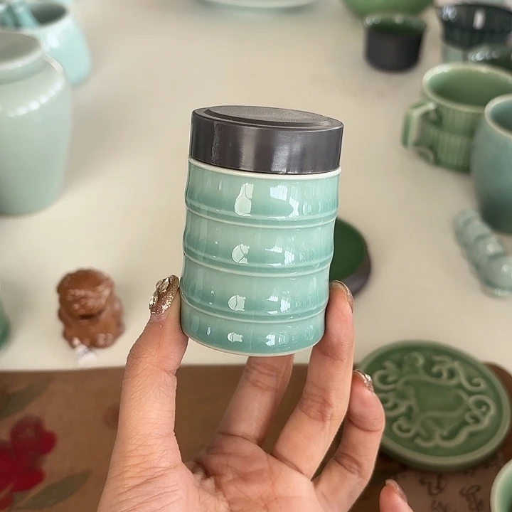 龙泉云间青瓷小米茶器