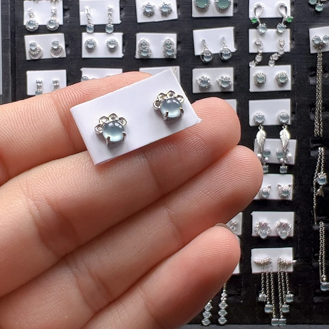 翡翠银S925镶嵌手链