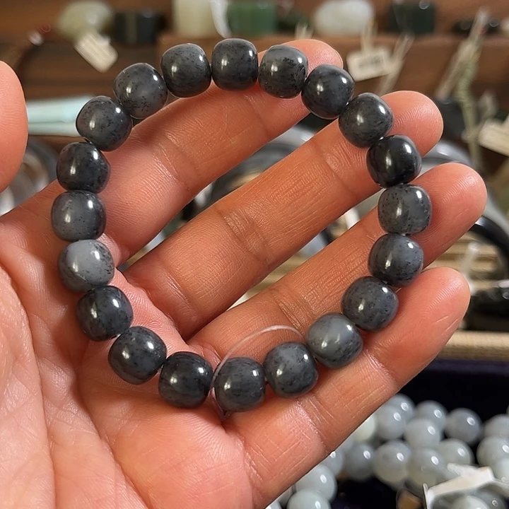 和田玉未镶嵌颈饰新疆和田玉青花籽9✖️10