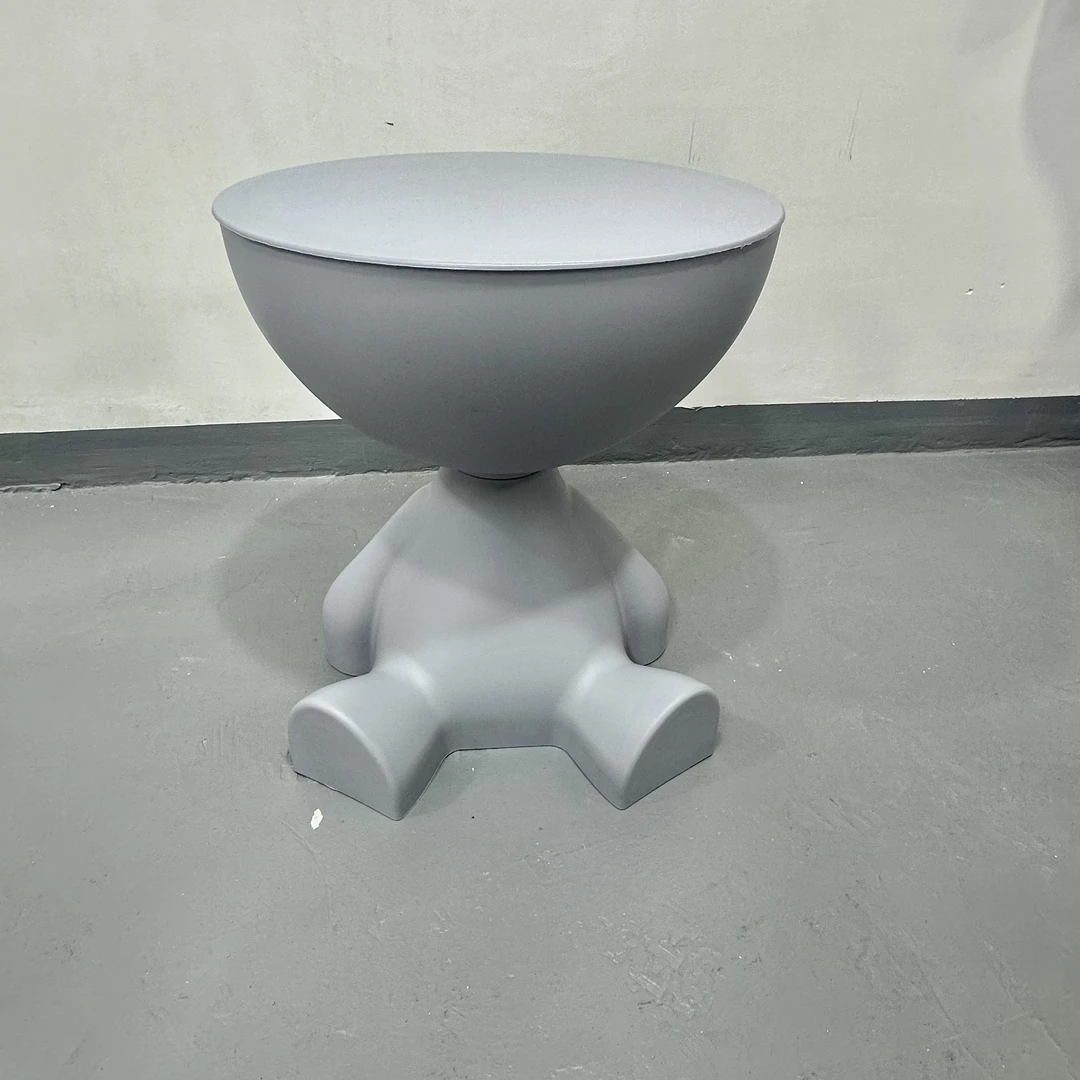 S创意小平头茶几奶油风家用客厅沙发边几床头小桌子移动小圆桌