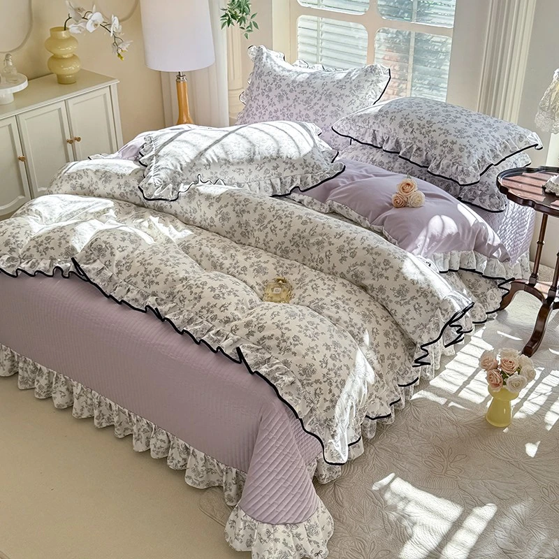 【床盖花边款 A类针织双层纱花边款床盖】春夏四季款2025新款A类针