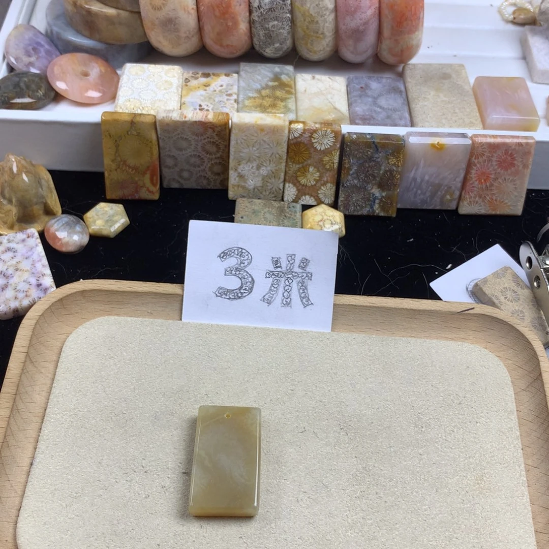 小****硅化珊瑚（珊瑚玉）未镶嵌颈饰