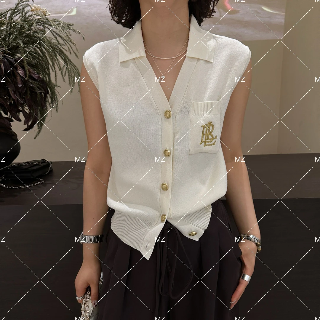 【格子家】时尚气质翻领洋气开衫上衣B110