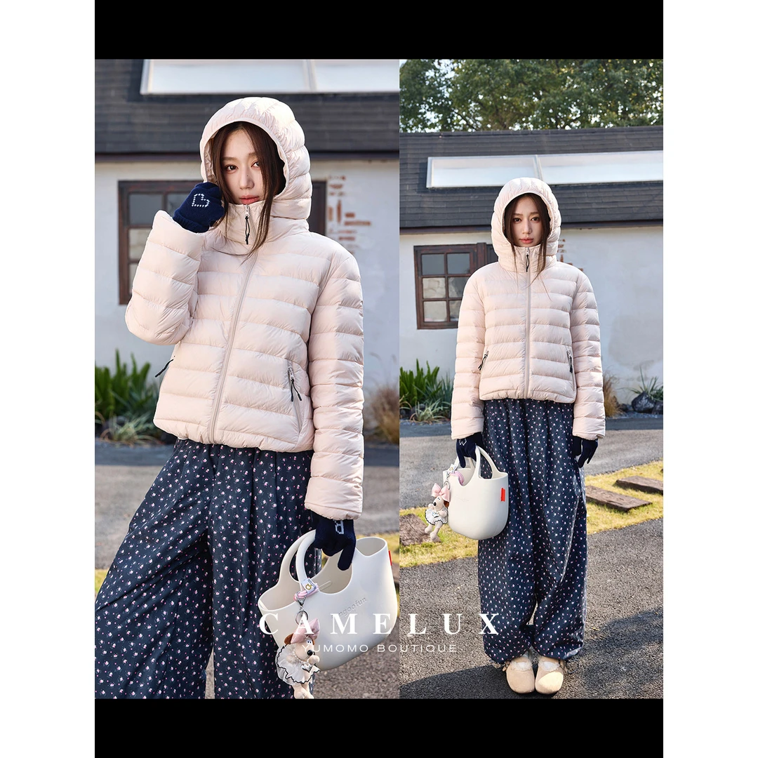 【Camelux线】排骨云朵包 轻便羽绒服连帽保暖休闲外套 QWA4094