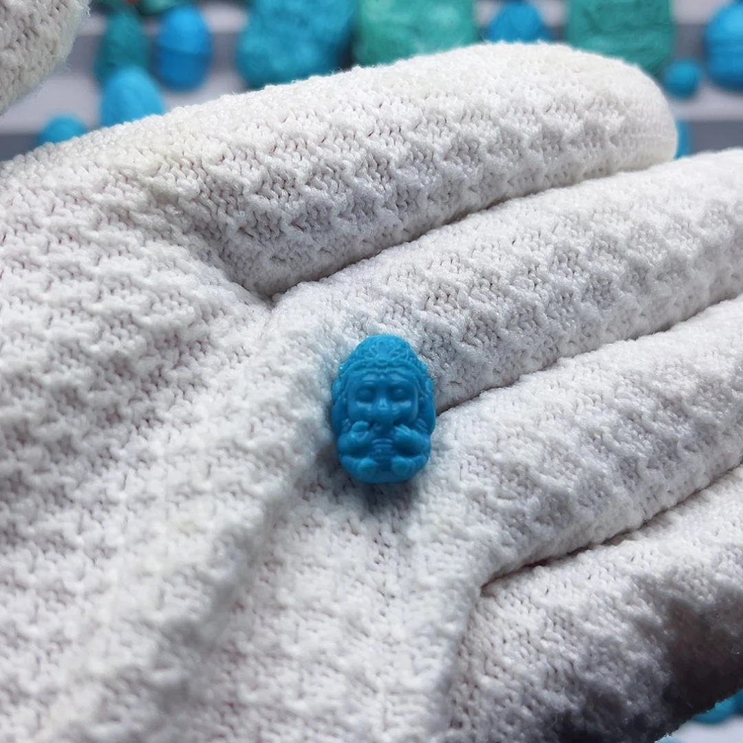 未镶嵌绿松石天然原矿雕刻绿松石