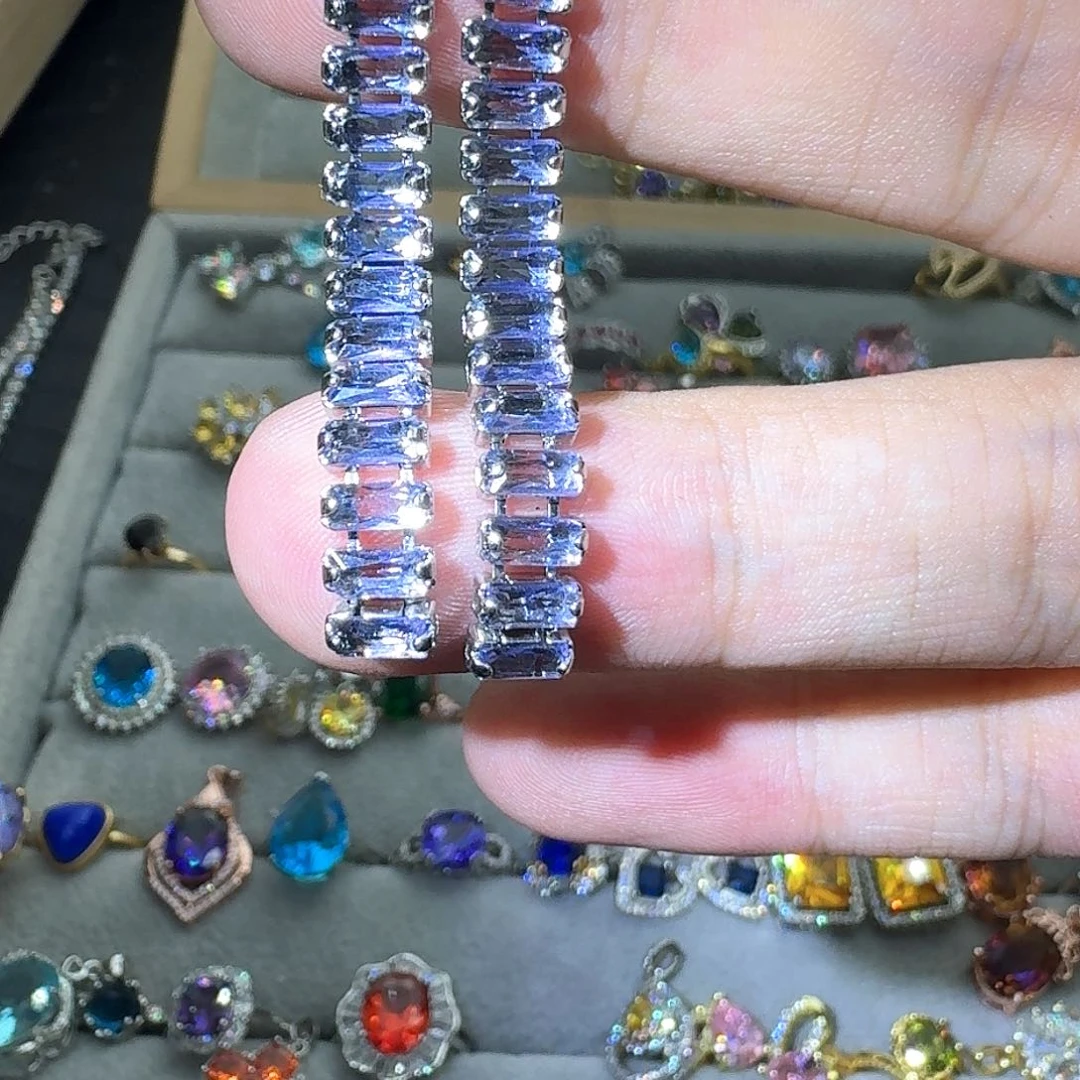 托帕石戒指银S925镶嵌