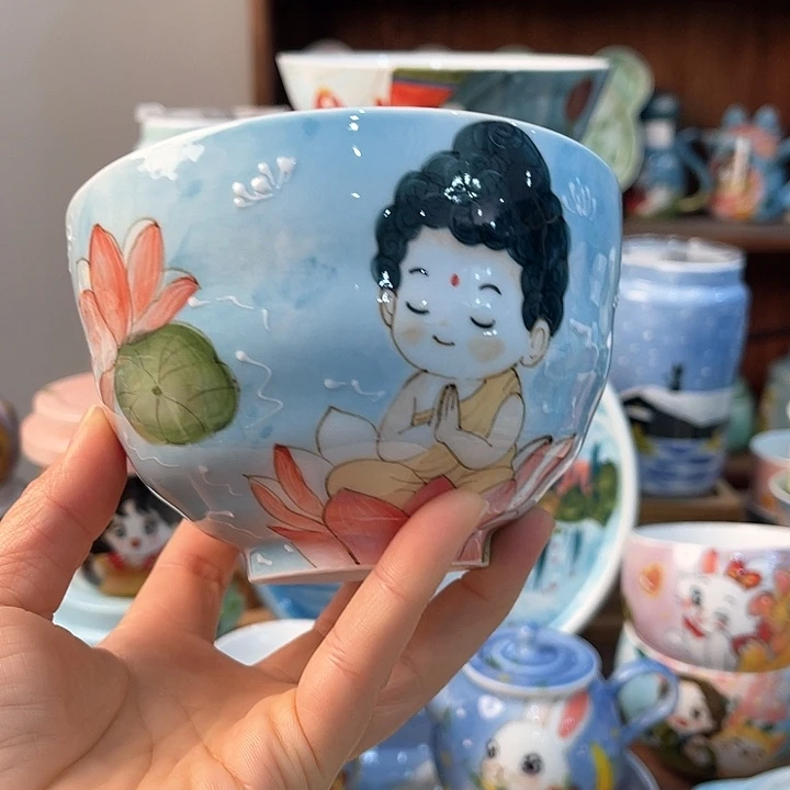 陶景德镇釉下手绘陶瓷