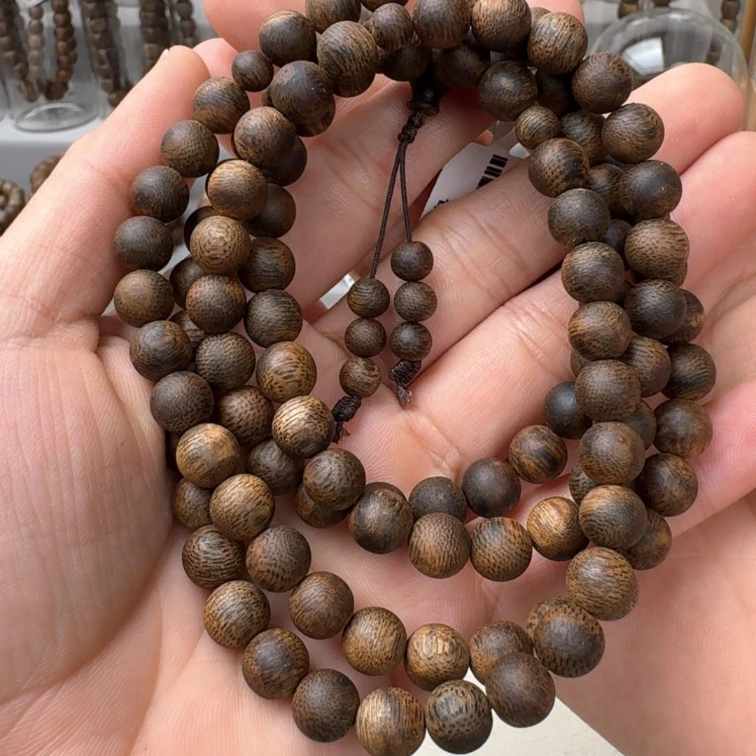 沉香手串棋楠沉香乌身九九沉圆珠卡8+保30+克手串