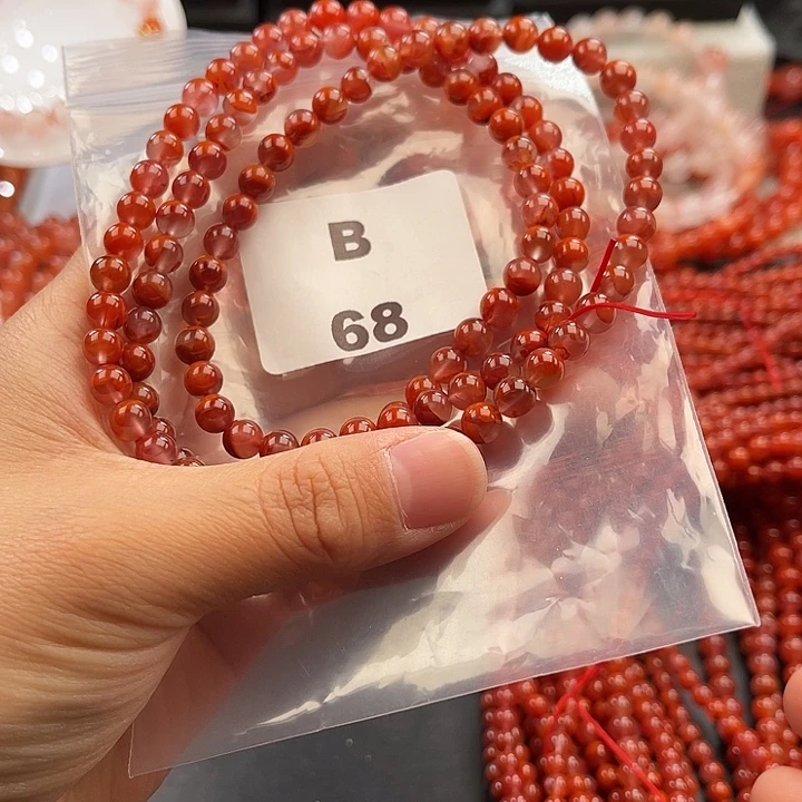 南红玛瑙未镶嵌多样性发货默认微瑕称重6mm