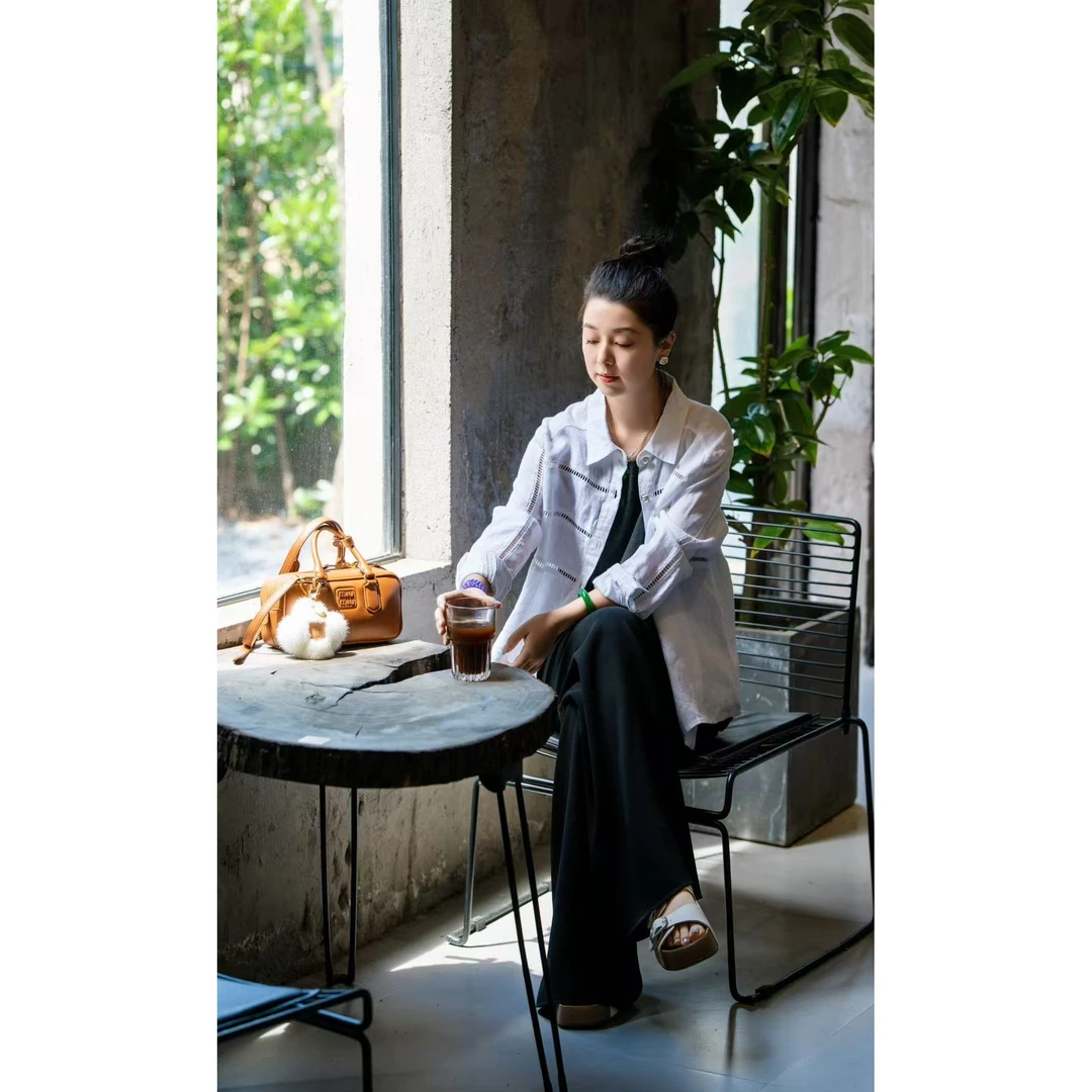 加莉精选【高克老亚麻】香系风品质衬衫 分码