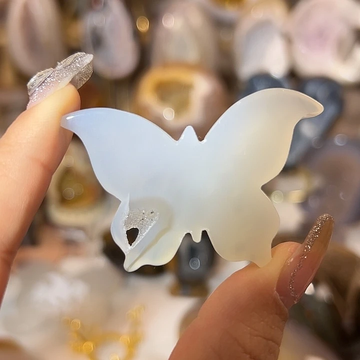 玛瑙/玉髓无未镶嵌蝴蝶