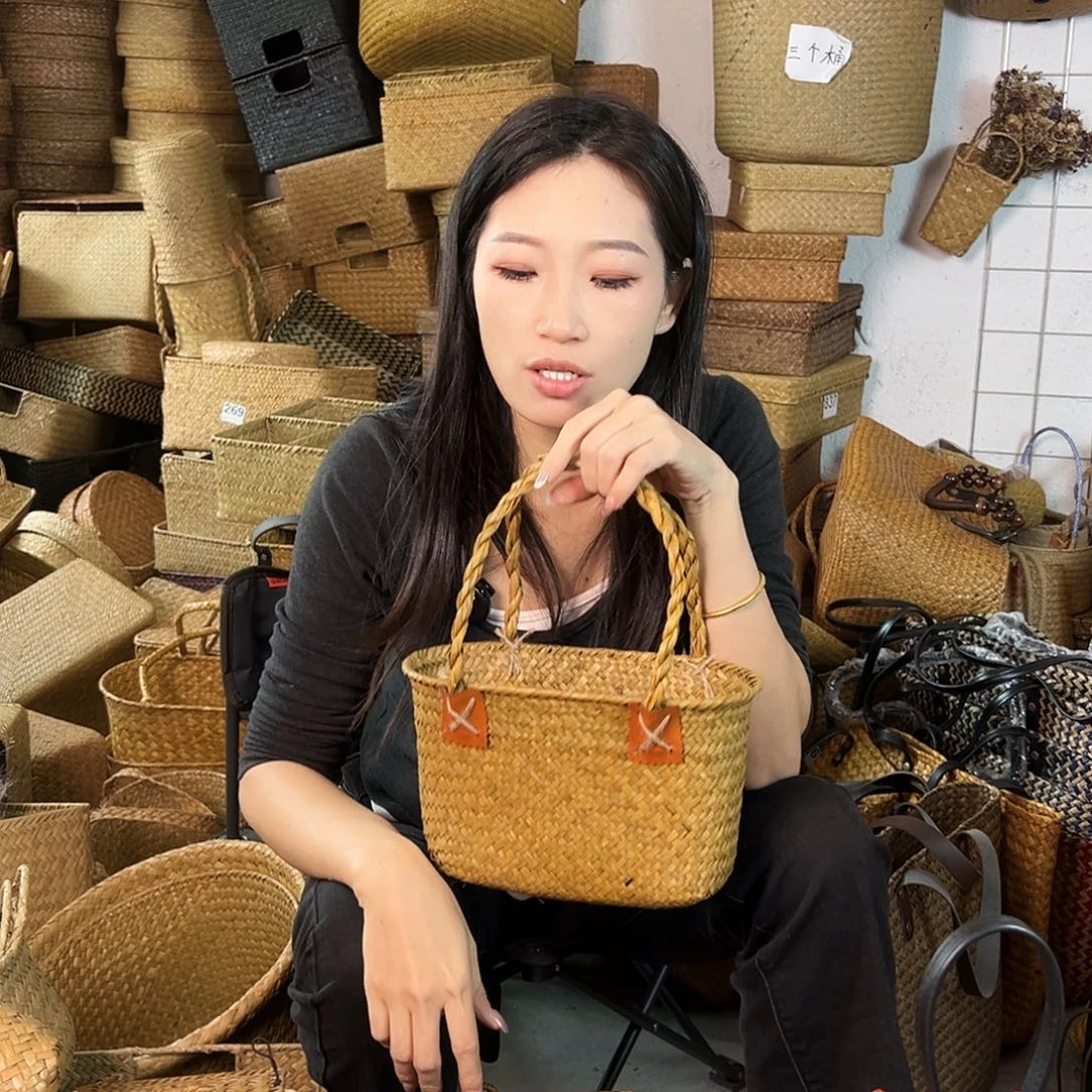 编织带草编包/草编收纳盒微瑕疵