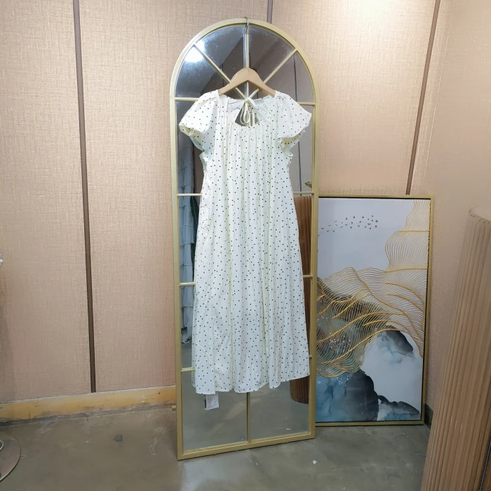 CN71孕妇白色连衣裙XL110-140 2XL150