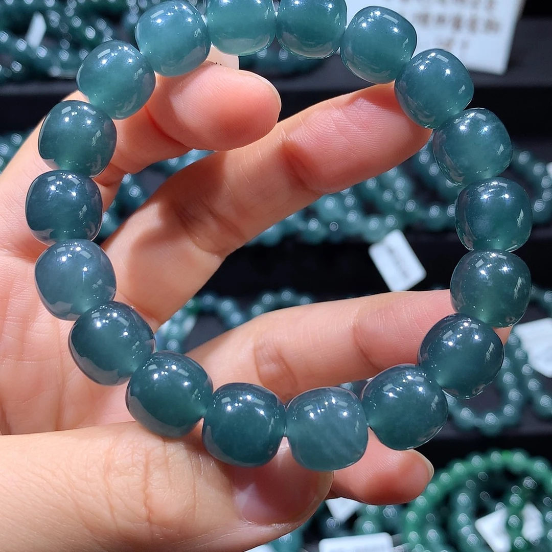 未镶嵌手链翡翠天然a货翡翠手串12mm