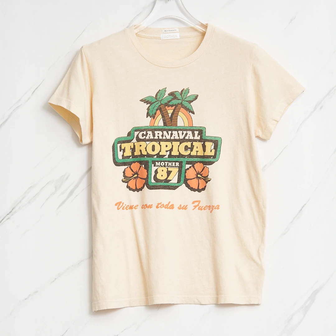 全新未使用/Mother女士复古度假印花T恤MTGU00005