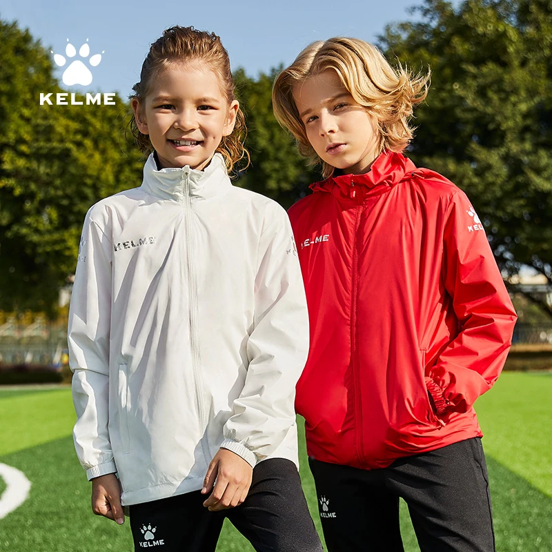 KELME/卡尔美儿童运动风雨衣足球训练连帽男女同款风雨【LIVE】