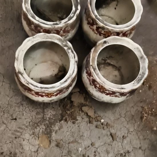 瓷象牙瓷糖缸四个
