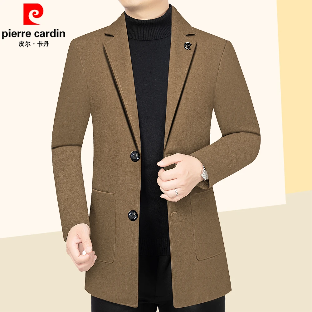 皮尔卡丹风衣男中年2025秋季新款男士商务休闲小西装上衣春秋外套
