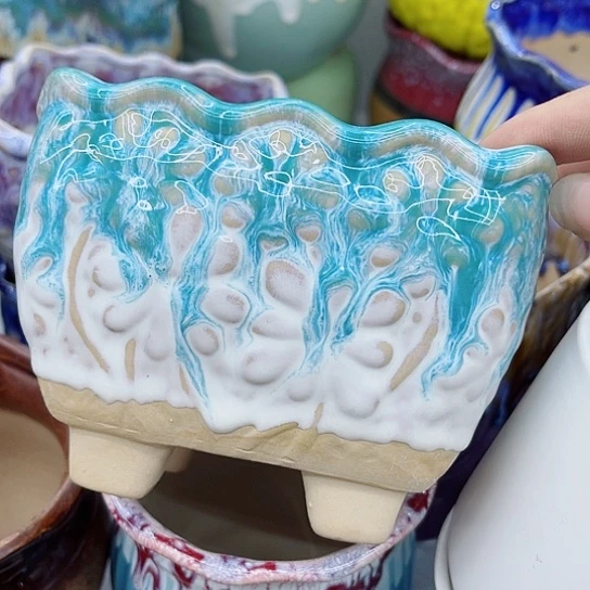 多肉绿植陶瓷花盆9.9包邮