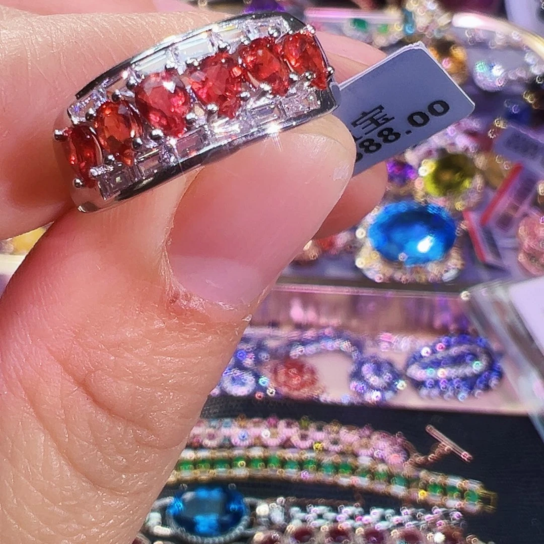 银S925镶嵌珠宝奇石蓝宝石