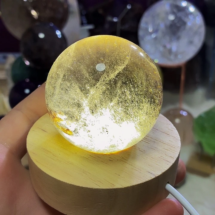 摆件未镶嵌水晶茶球5.6