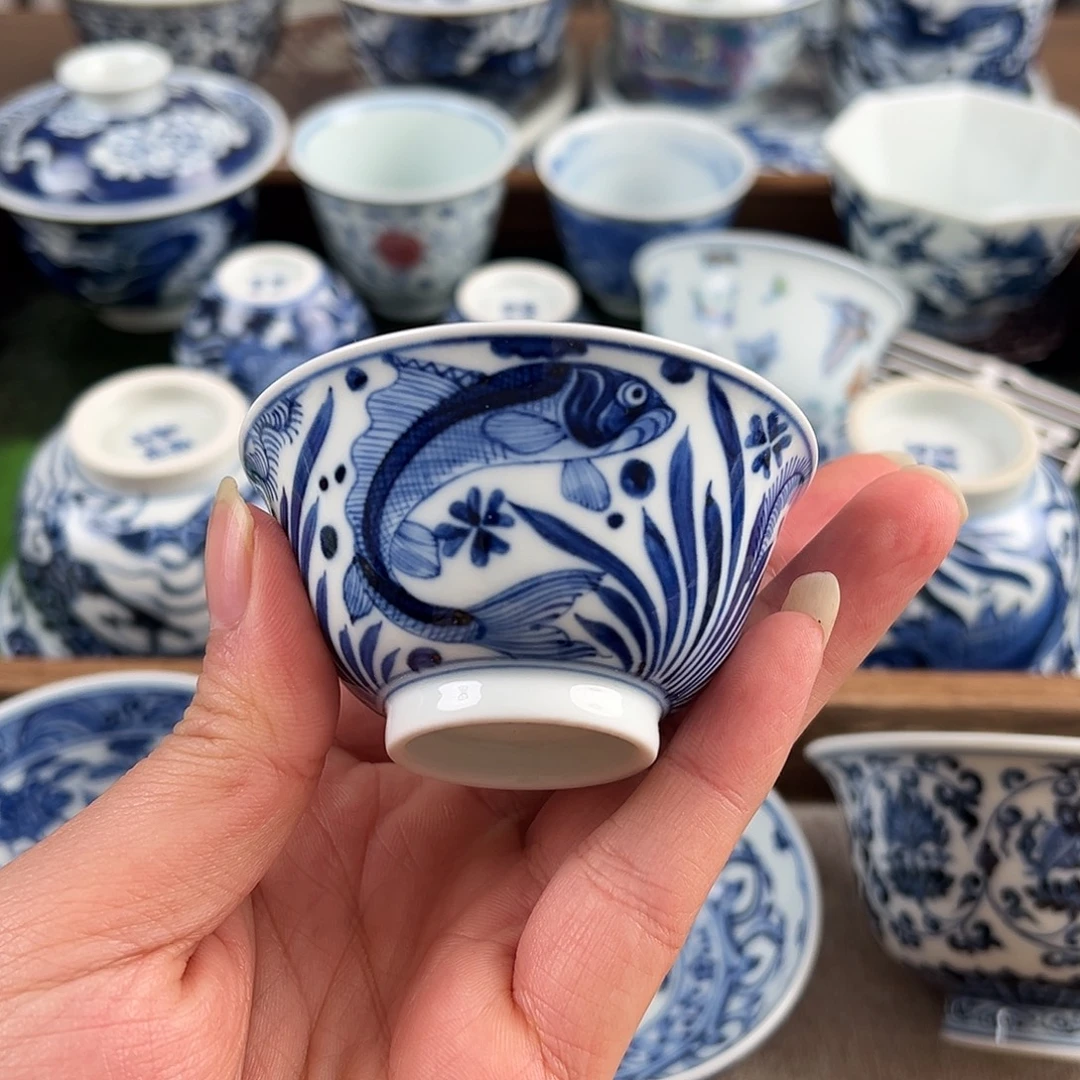 瓷杯子手工手绘杯子