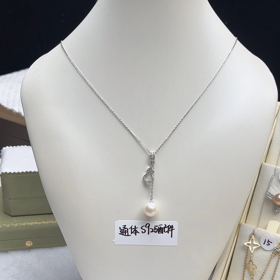套链淡水珍珠银S925镶嵌