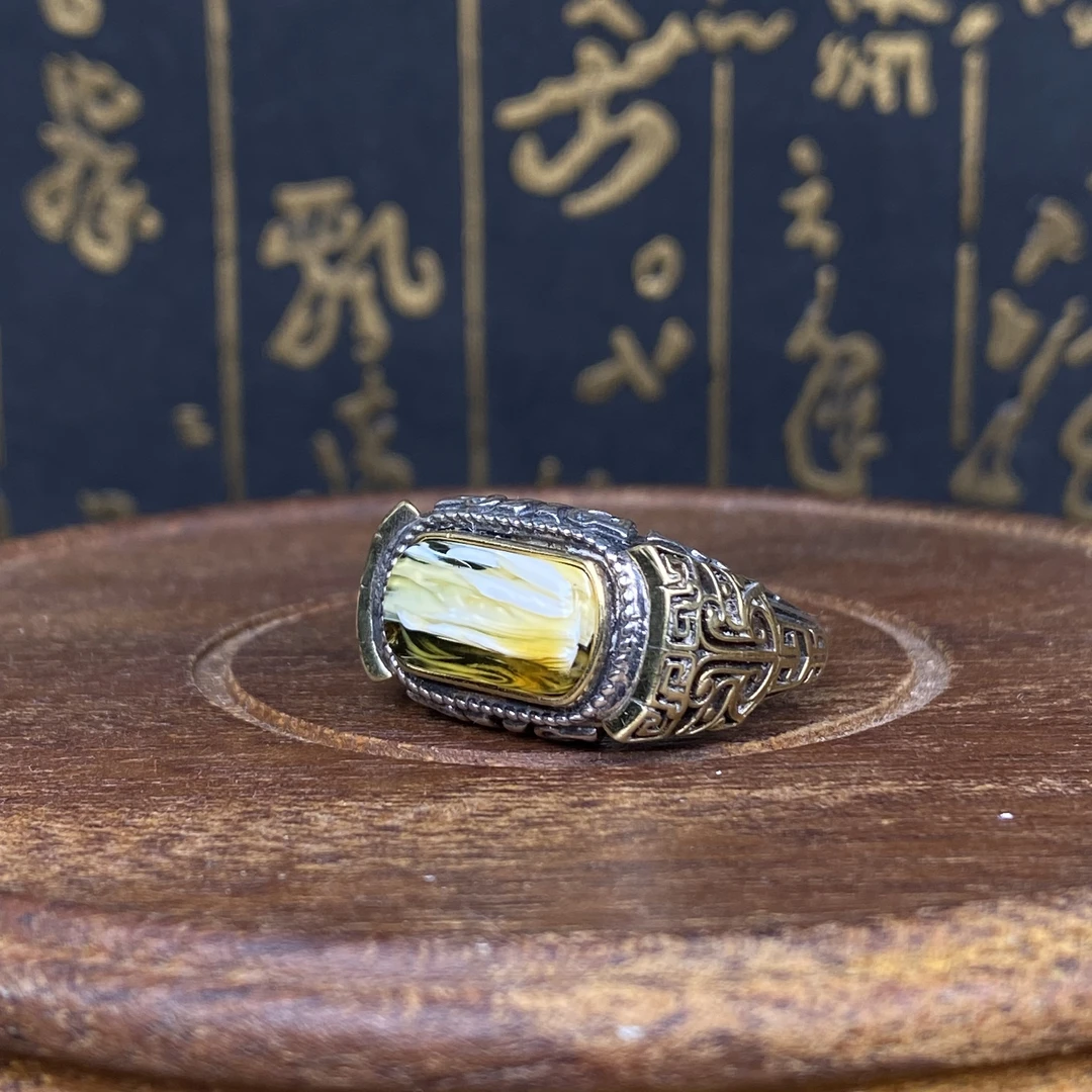 妖孽蜜蜡男戒 手工打磨男士戒指 每一款都属于你自己独特的风景