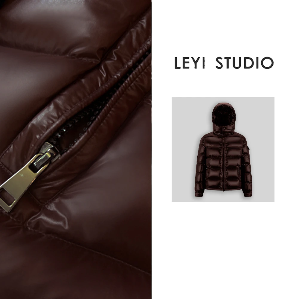 LEYI MA*YA90白鹅绒可拆卸连帽短款加厚超保暖羽绒服外套-23102