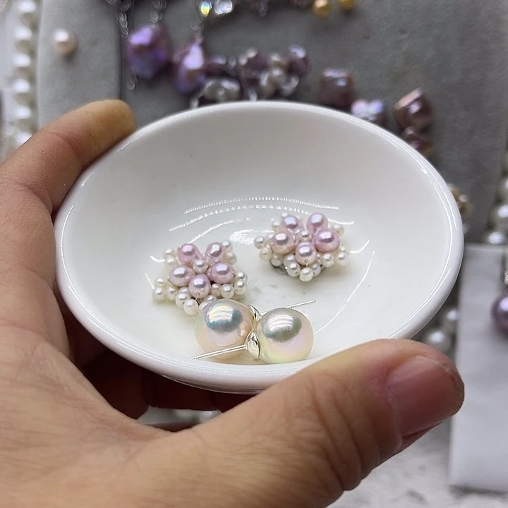 银S925镶嵌淡水珍珠颈饰