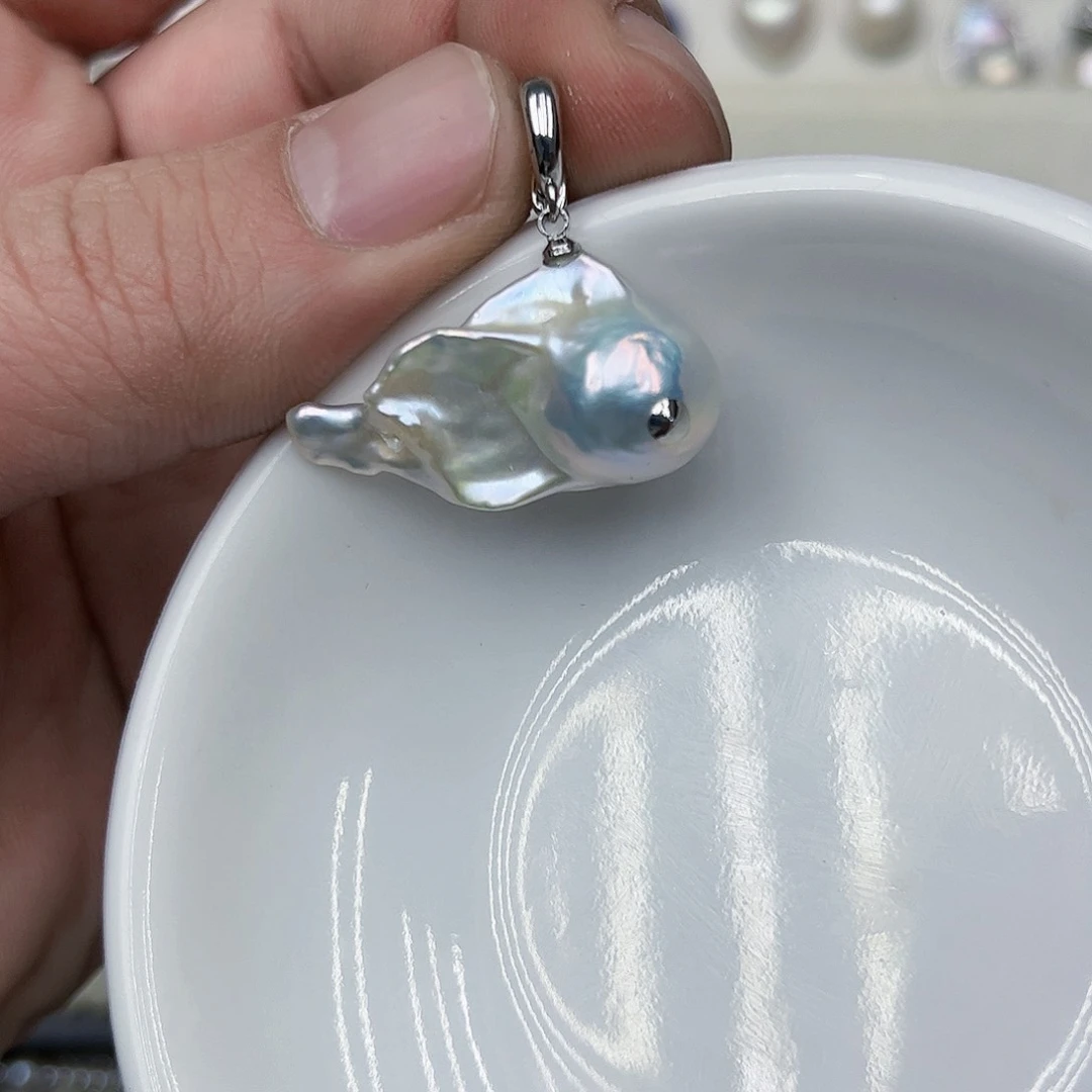 淡水珍珠吊坠(不含链)未镶嵌失***酒09