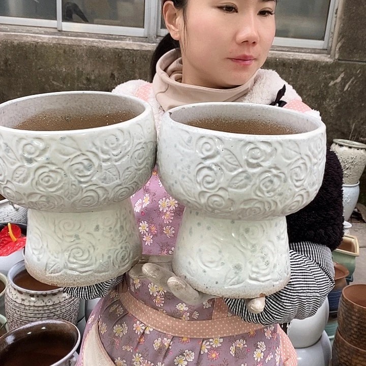紫砂花盆正品口18高20