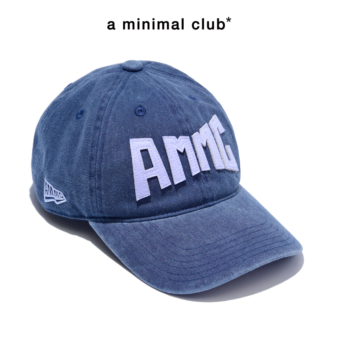 a minimal club丹宁水洗做旧情侣vintage贴布绣棒球帽AM55HT14