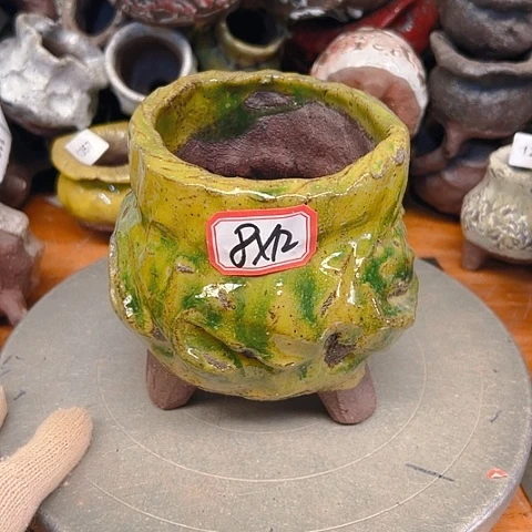 粗陶花盆手工花盆