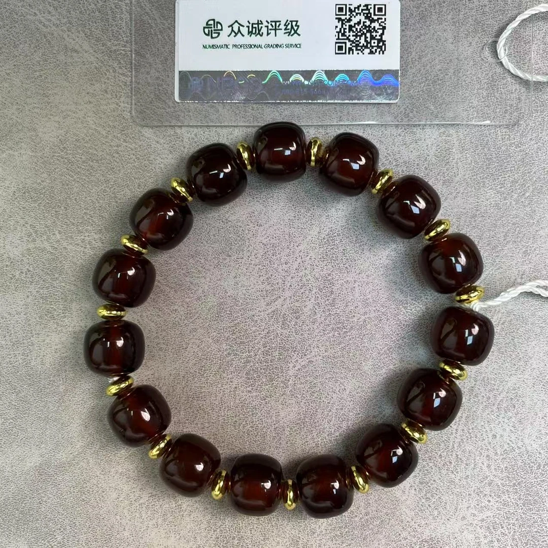 清代 高透老型珠红玛瑙 手串 YZ0201［燕赵造物司］