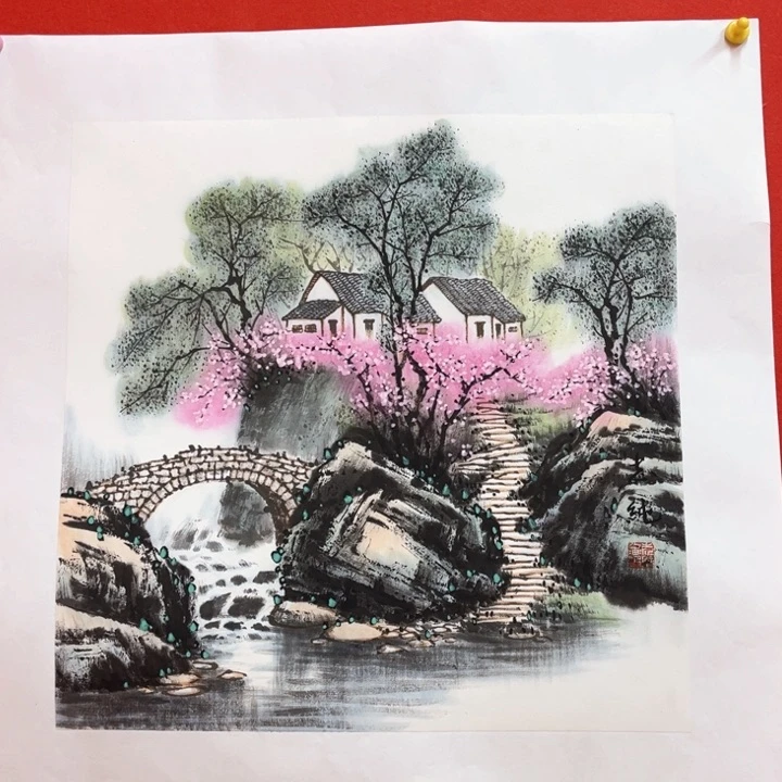 国画花鸟的翅膀和翅膀都是白色的羽毛50.50