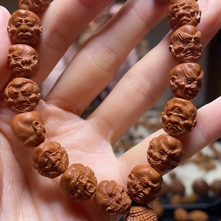 橄榄核手串/手链龙纹桃核 十八罗汉