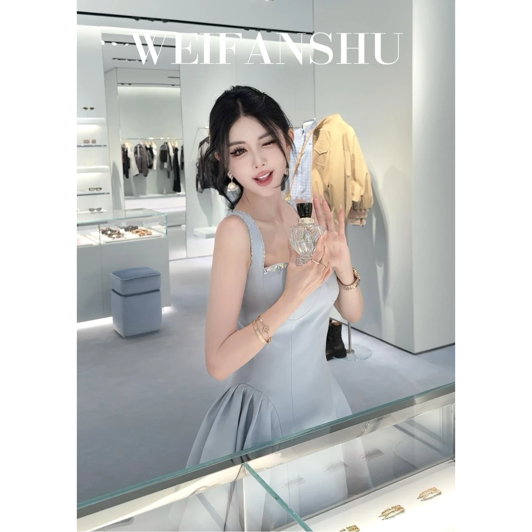 WEIFANSHU/魏凡舒【甜剧预告】夏季新款气质甜美时尚收腰显瘦连衣裙