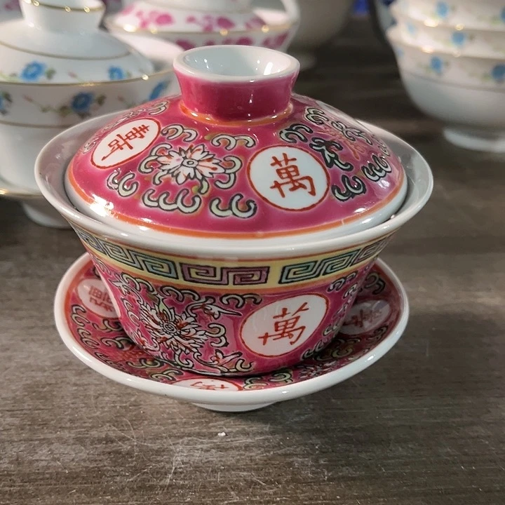 瓷片//////景德镇陶瓷盖碗。