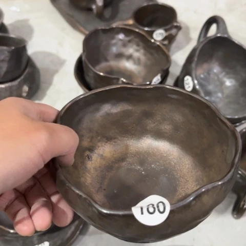 碗潘*?手捏餐具茶具咖啡杯壶承