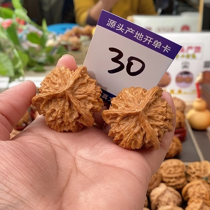 把件文玩核桃40天然盘山矮桩奔