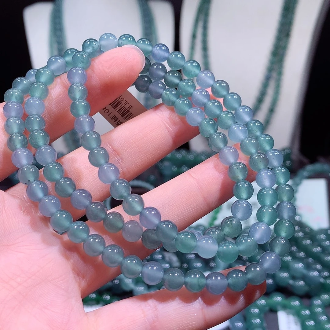 翡翠未镶嵌手链天然a货翡翠项链6.3