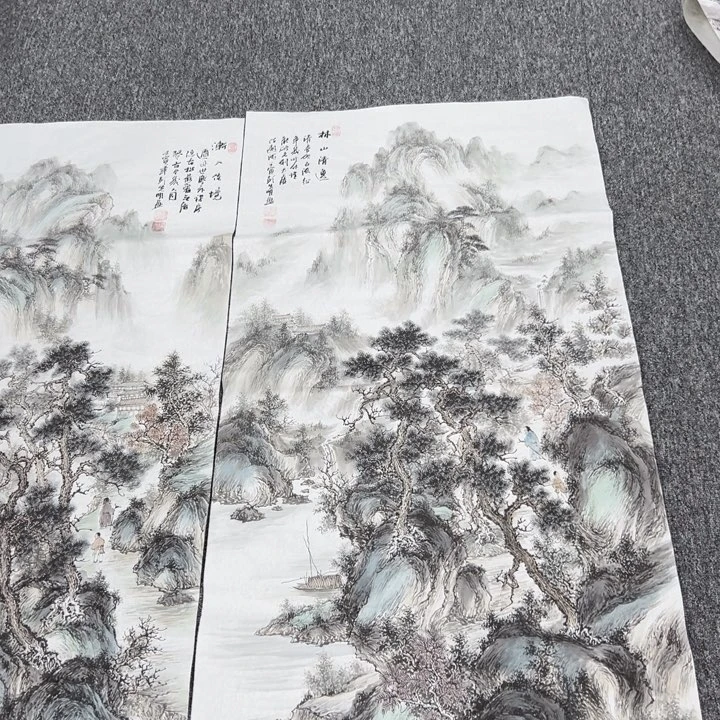 国画小*子国画作品纯手绘