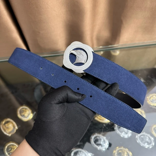史蒂芬新款百搭男士皮带高档休闲老鹰头牛皮腰带青中老年时尚商务
