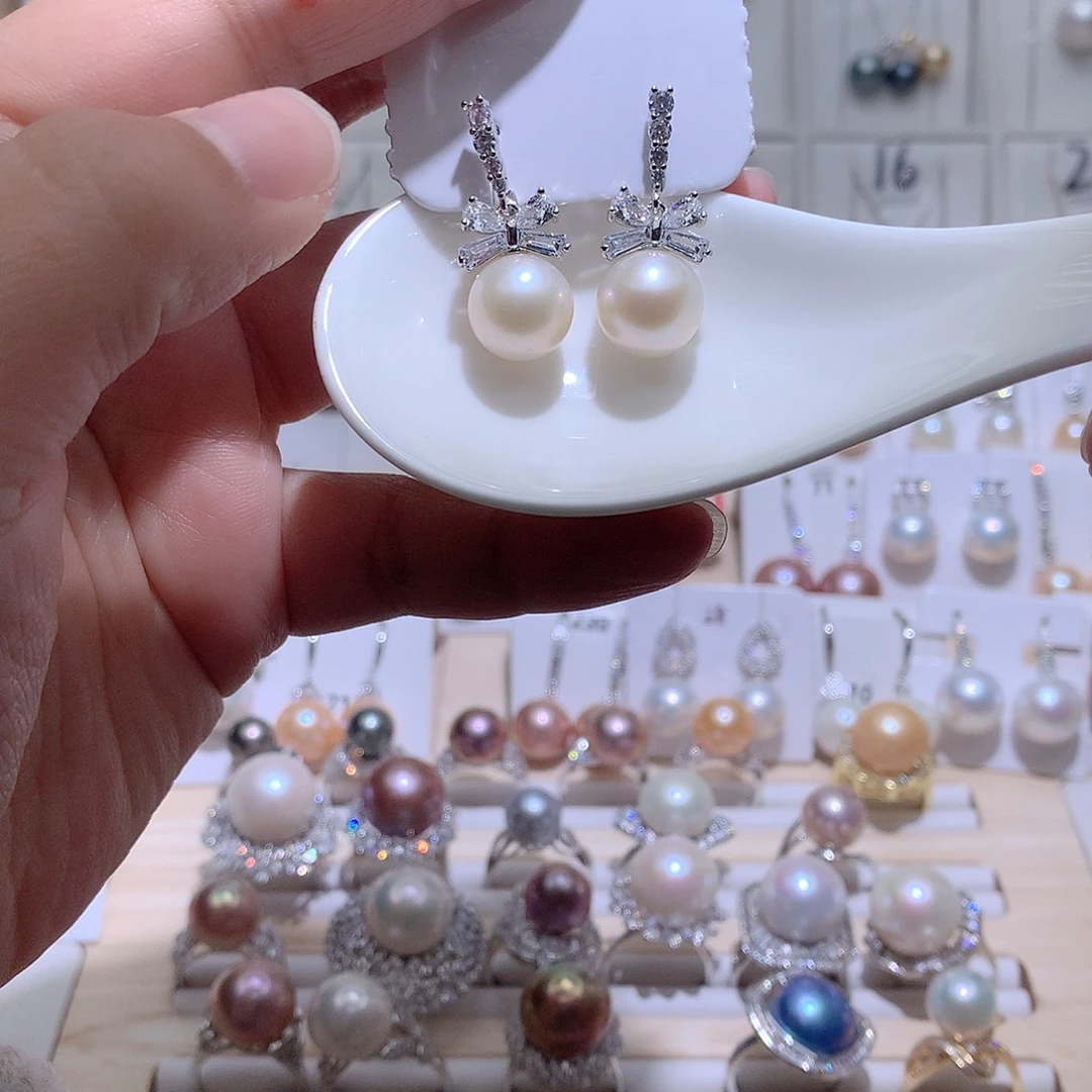 淡水珍珠耳饰未镶嵌CC11.5mm