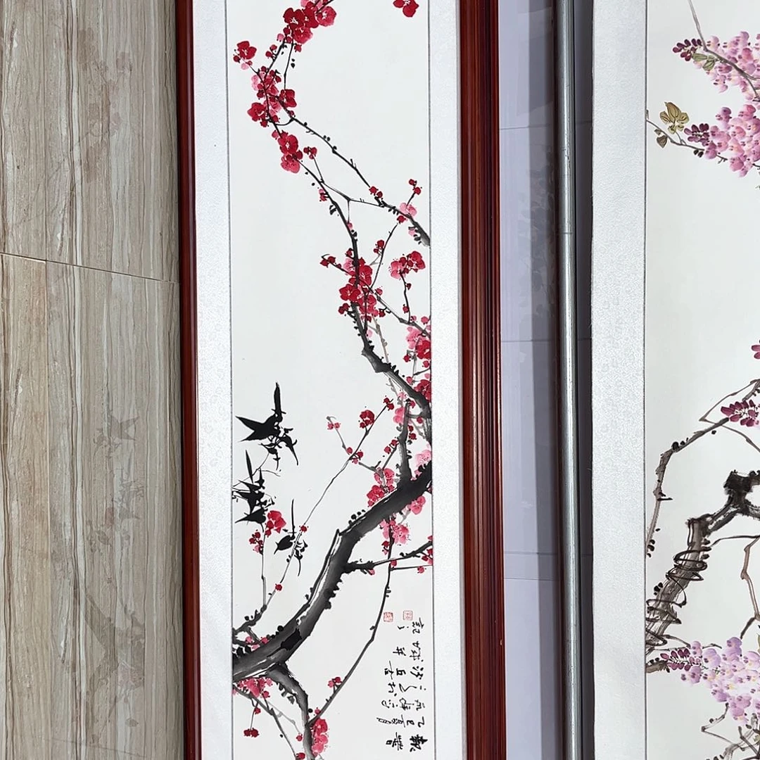 国画书画作品带框163×48