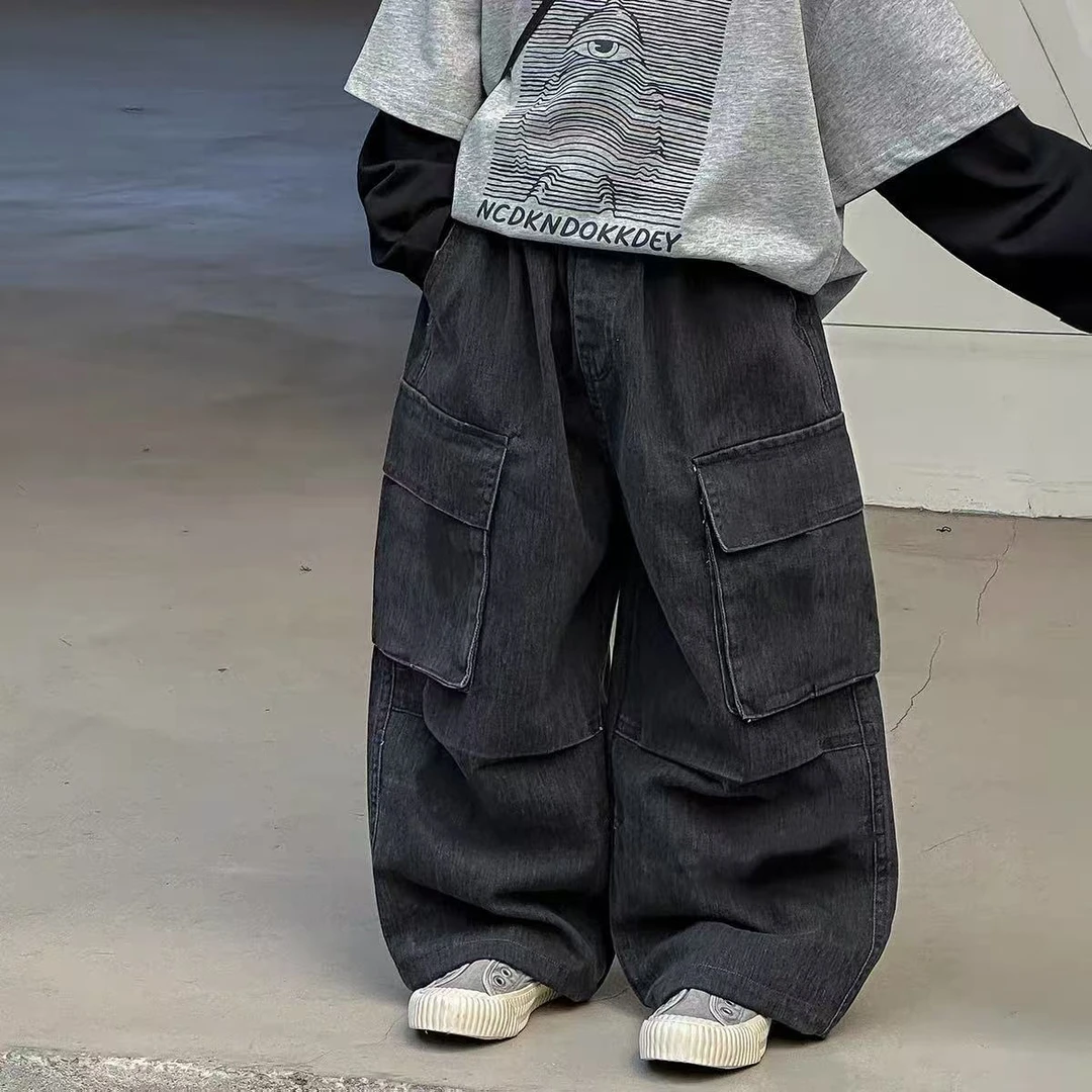 K388儿童工装牛仔裤秋季